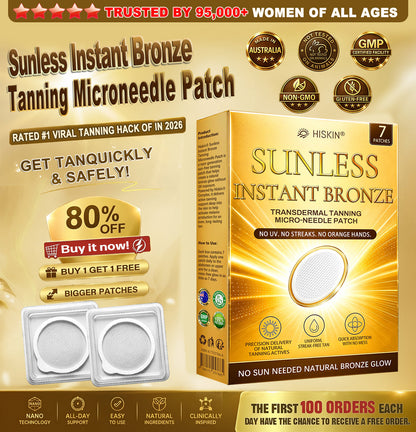 50% OFF | 𝑶𝒇𝒇𝒊𝒄𝒊𝒂𝒍 𝑺𝒕𝒐𝒓𝒆 ☀️☀️ 𝐇𝐢𝐬𝐤𝐢𝐧® 𝐒𝐮𝐧𝐥𝐞𝐬𝐬 𝐈𝐧𝐬𝐭𝐚𝐧𝐭 𝐁𝐫𝐨𝐧𝐳𝐞 𝐓𝐚𝐧𝐧𝐢𝐧𝐠 𝐌𝐢𝐜𝐫𝐨𝐧𝐞𝐞𝐝𝐥𝐞 𝐏𝐚𝐭𝐜𝐡 🇦🇺 | Limited Deal, Bronze Glow in 7 Days ✅ No UV, No Streaks, No Mess