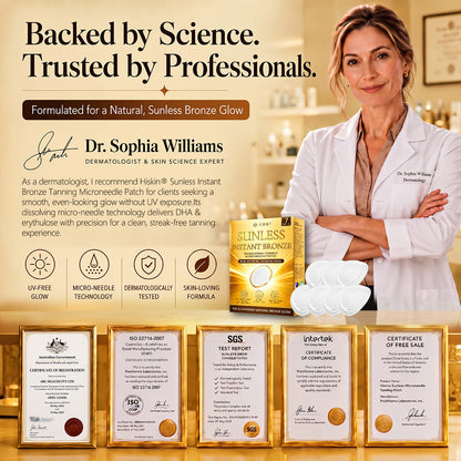 50% OFF | 𝑶𝒇𝒇𝒊𝒄𝒊𝒂𝒍 𝑺𝒕𝒐𝒓𝒆 ☀️☀️ 𝐇𝐢𝐬𝐤𝐢𝐧® 𝐒𝐮𝐧𝐥𝐞𝐬𝐬 𝐈𝐧𝐬𝐭𝐚𝐧𝐭 𝐁𝐫𝐨𝐧𝐳𝐞 𝐓𝐚𝐧𝐧𝐢𝐧𝐠 𝐌𝐢𝐜𝐫𝐨𝐧𝐞𝐞𝐝𝐥𝐞 𝐏𝐚𝐭𝐜𝐡 🇦🇺 | Limited Deal, Bronze Glow in 7 Days ✅ No UV, No Streaks, No Mess