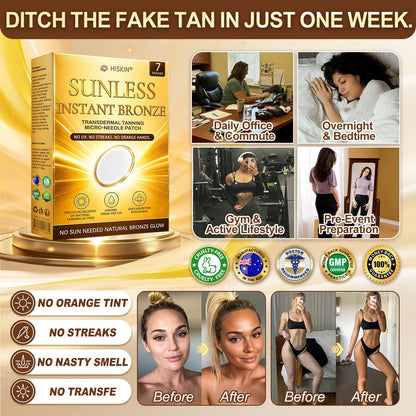 50% OFF | 𝑶𝒇𝒇𝒊𝒄𝒊𝒂𝒍 𝑺𝒕𝒐𝒓𝒆 ☀️☀️ 𝐇𝐢𝐬𝐤𝐢𝐧® 𝐒𝐮𝐧𝐥𝐞𝐬𝐬 𝐈𝐧𝐬𝐭𝐚𝐧𝐭 𝐁𝐫𝐨𝐧𝐳𝐞 𝐓𝐚𝐧𝐧𝐢𝐧𝐠 𝐌𝐢𝐜𝐫𝐨𝐧𝐞𝐞𝐝𝐥𝐞 𝐏𝐚𝐭𝐜𝐡 🇦🇺 | Limited Deal, Bronze Glow in 7 Days ✅ No UV, No Streaks, No Mess